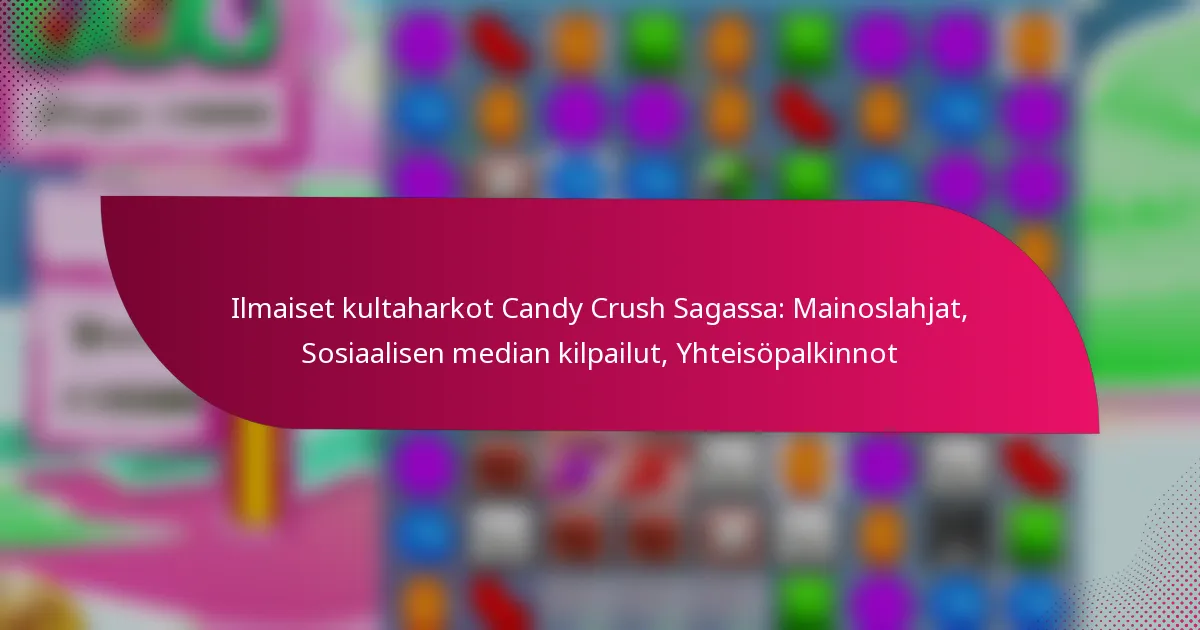 Ilmaiset kultaharkot Candy Crush Sagassa: Mainoslahjat, Sosiaalisen median kilpailut, Yhteisöpalkinnot