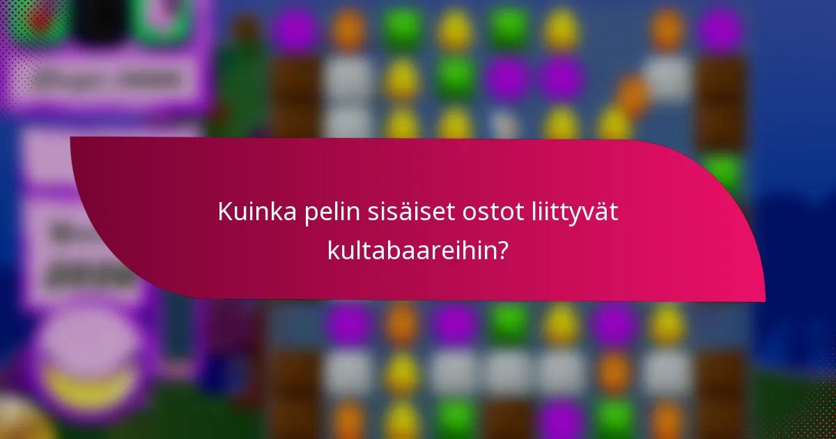 Kuinka pelin sisäiset ostot liittyvät kultabaareihin?