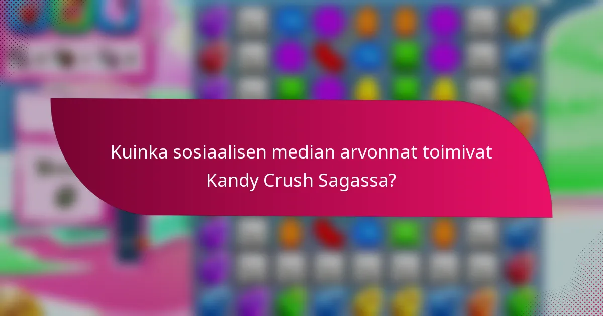 Kuinka sosiaalisen median arvonnat toimivat Kandy Crush Sagassa?