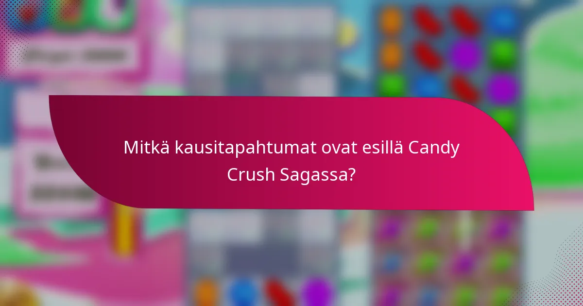 Mitkä kausitapahtumat ovat esillä Candy Crush Sagassa?
